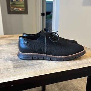 Nautica Black Oxford Shoes with Breathable Upper